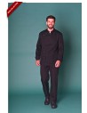 VESTE GABIN ML (POLYCOTON) : Couleur:Noir