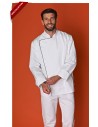 VESTE MARC ML (POLYCOTON) : Couleur:Blanc