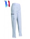 PANTALON CLEMENCE (POLYCOTON) - MADE IN FRANCE : Couleur:Blanc