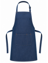 TABLIER ANDREA DENIM (STRETCH CPE) : Couleur:Bleu indigo